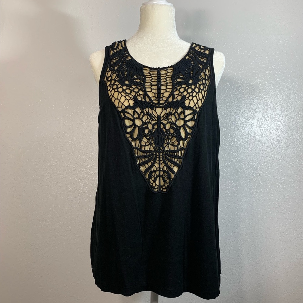 Black and Tan Ann Taylor Tank